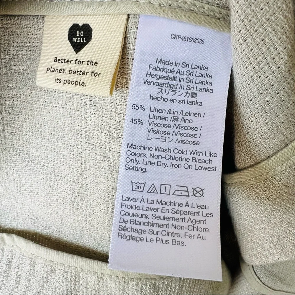 LINEN Madewell Breezewoven Larsen Blazer in Ashen Sage Green SIZE MEDIUM